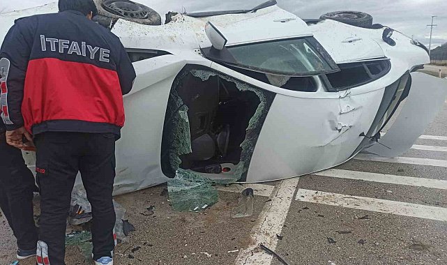 Elazığ'da otomobil takla attı: 1 yaralı