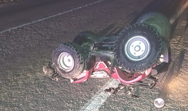 Emet'te otomobil Atv'ye çarptı: 1 yaralı