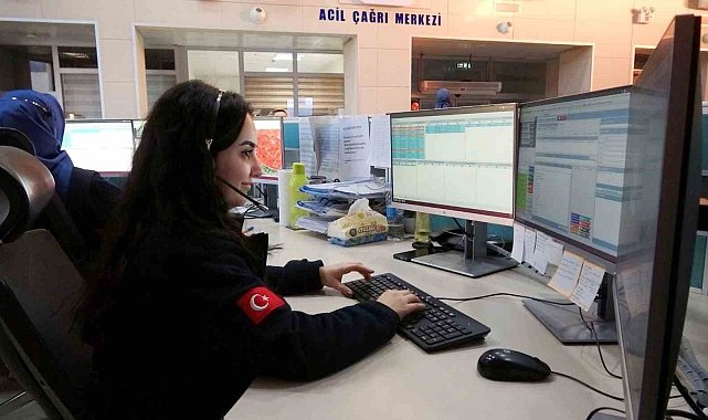 Erzincan 112 Acil Çağrı Merkezi 2023 yılında 274 bin 873 çağrı aldı