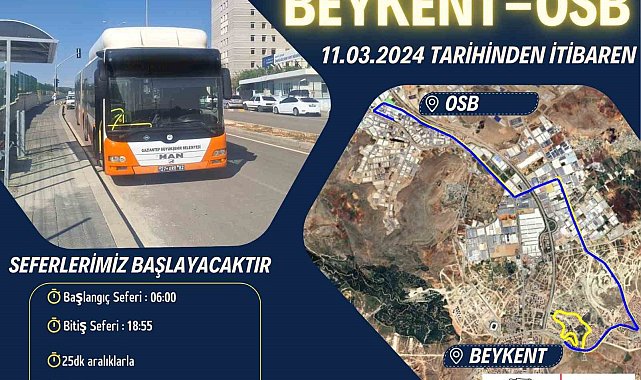 Gaziantep Büyükşehir 3 yeni otobüs hattını hizmete açıyor