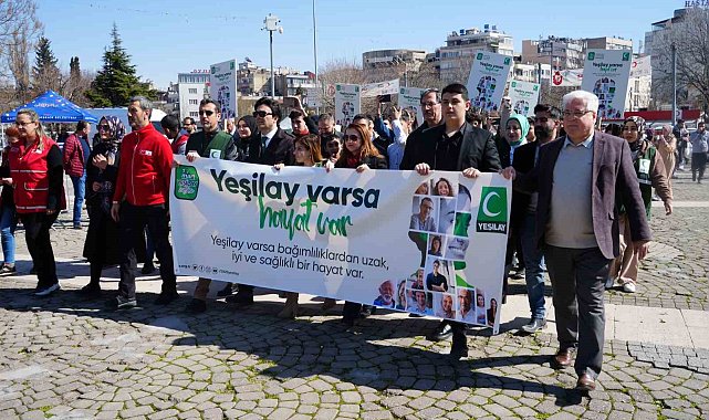 Gaziantep'te Yeşilay Haftası için farkındalık korteji