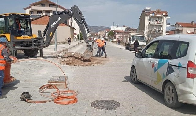 Gediz&#039;de fiber internet çalışmaları başladı