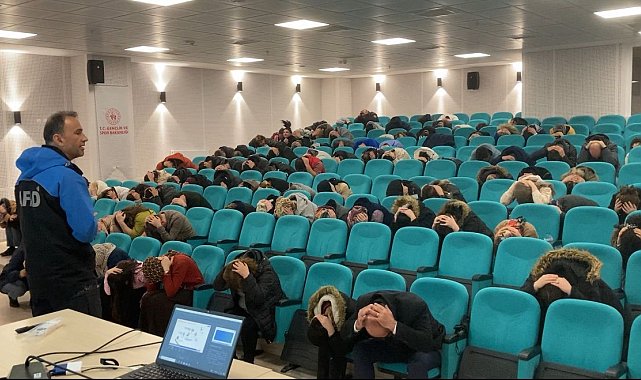 Gençlik Spor İl Müdürlüğü personeline afet eğitimi