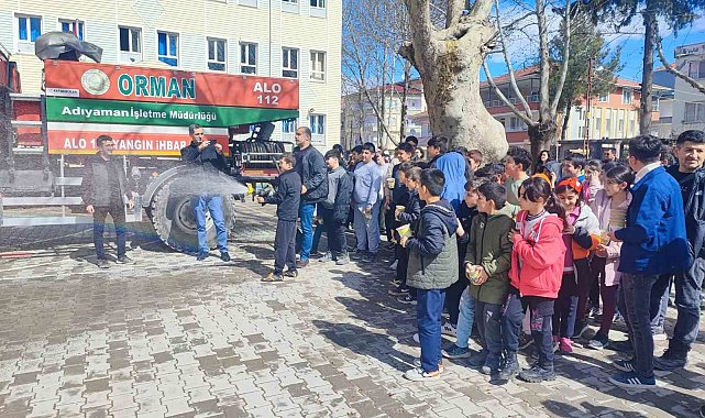 Gölbaşı ilçesinde öğrencilere orman yangını eğitimi verildi