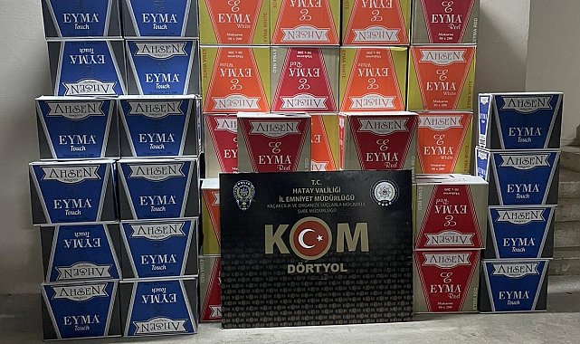 Hatay'da gümrük kaçağı sigara ve makaron operasyonu