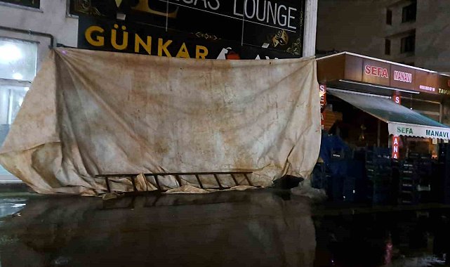 İki araca çarpan panelvan, iş yerine girerek durabildi