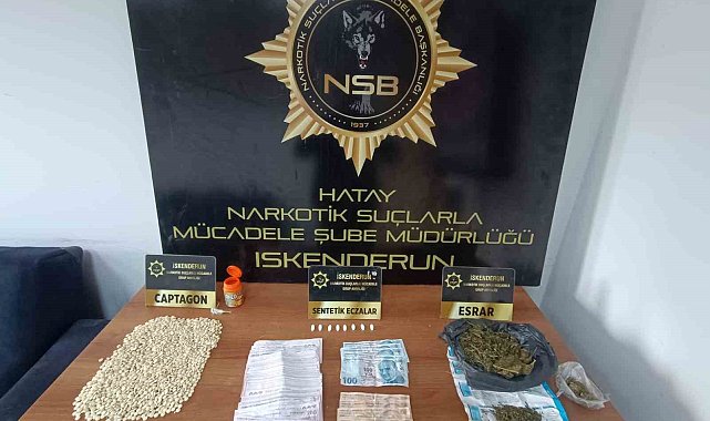 İskenderun'da ev aramasında uyuşturucu madde ele geçirildi