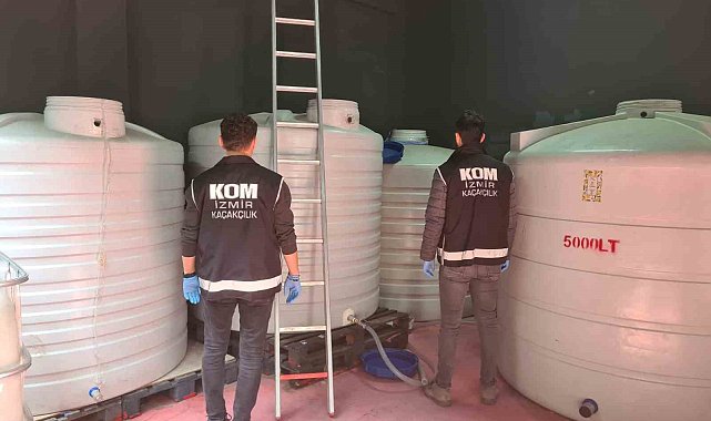 İzmir merkezli kaçakçılık operasyonu: 15 bin litre etil alkol ele geçirildi