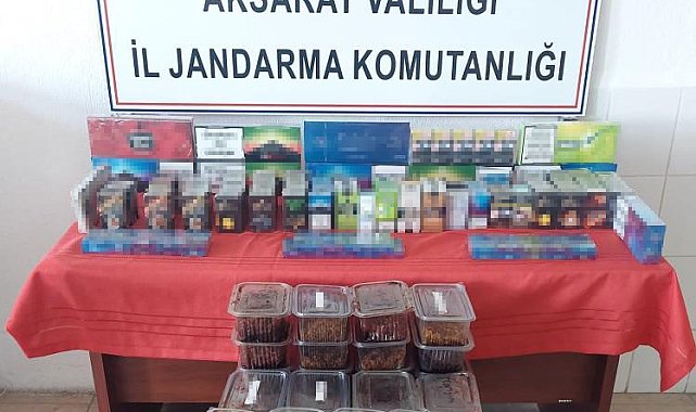 Jandarmadan kaçak tütün ve sigara operasyonu