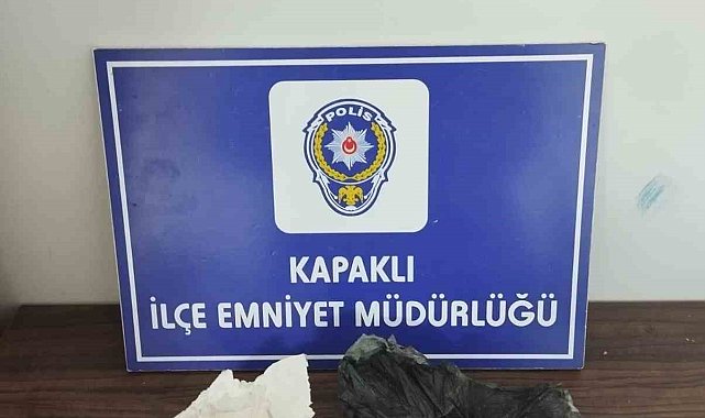 Kapaklı'da 18 yaşındaki şahsın üzerinde uyuşturucu ele geçirildi