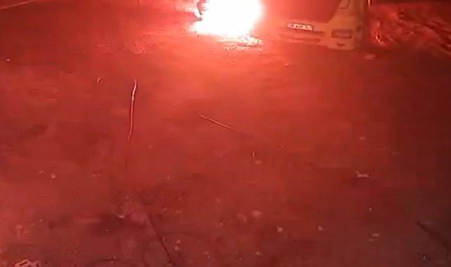 Kayseri'de tırı kundaklayan şahıs yanmaktan kıl payı kurtuldu