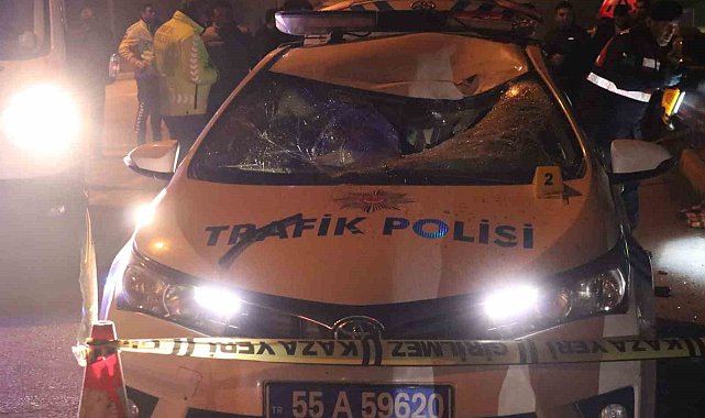 Kazadan kaçan otomobilin çarptığı 1 polis şehit oldu, 1 polis yaralandı