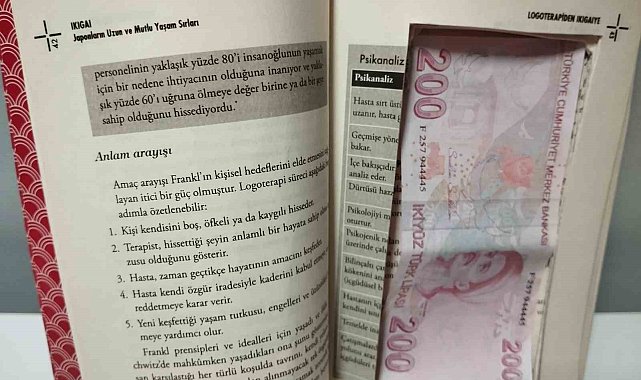 Kitabın arasına gizlenmiş 46 adet sahte banknot ele geçirildi