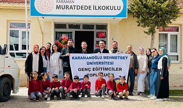 KMÜ öğrencilerinden köy okuluna kitap bağışı