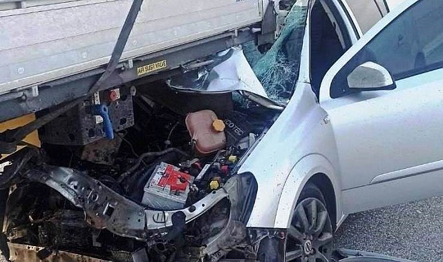 Konya'da otomobil tıra arkadan çaptı: 1 ağır yaralı