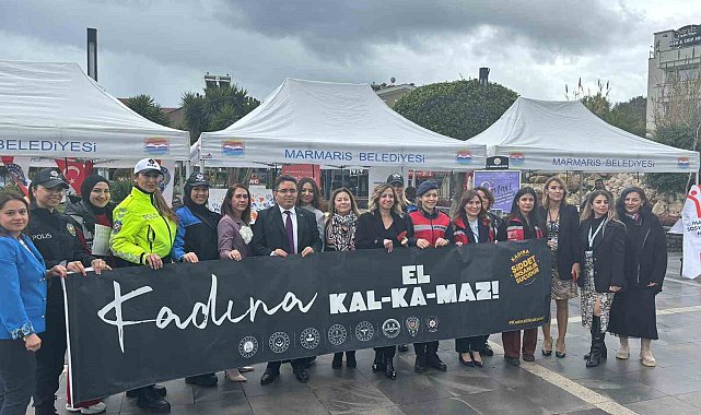 Marmaris'te Polis ve Jandarmadan 8 Mart etkinliği