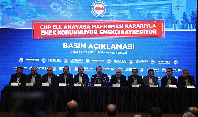 Memur-Sen Genel Başkanı Yalçın: "Sendikal örgütlenmeyi ödüllendiren düzenleme, CHP'nin başvurusu ve AYM'nin kararıyla ortadan kaldırıldı"
