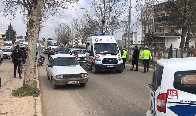 Motosiklet ile otomobil çarpıştı: 1 yaralı