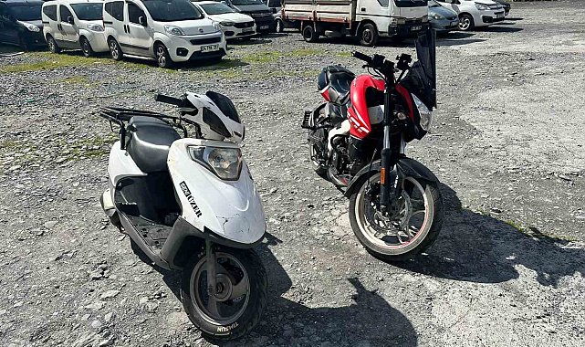 Motosikletli gaspçılar kamerada