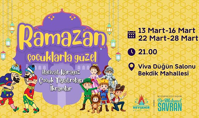 Nevşehir Belediyesi'nin Ramazan etkinlikleri bugün başlıyor