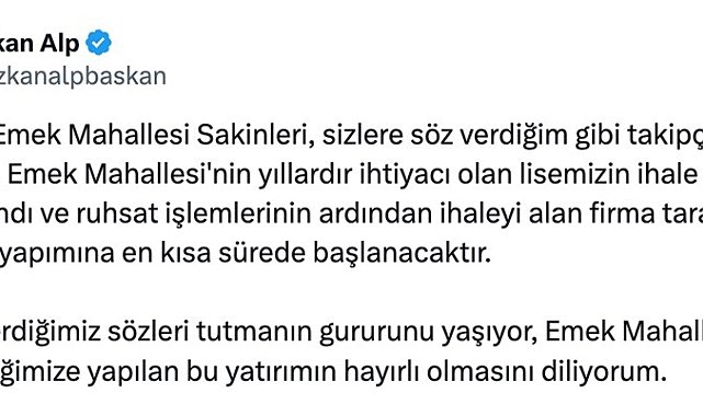 Odunpazarı Belediye Başkan Adayı Özkan Alp'ten '32 derslikli okul' müjdesi