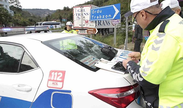 Ordu'da bir haftada 13 binden fazla araç denetlendi