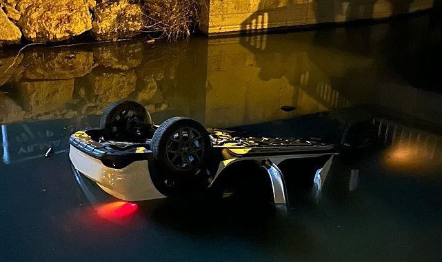 Otomobil kanala uçtu, sürücü hayatını kaybetti