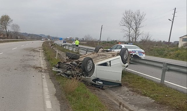 Otomobil takla attı: 1 yaralı