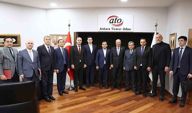 Özbekistan Ticaret ve Sanayi Odası Başkanı Vahabov, ATO Başkanı Baran'ı ziyaret etti