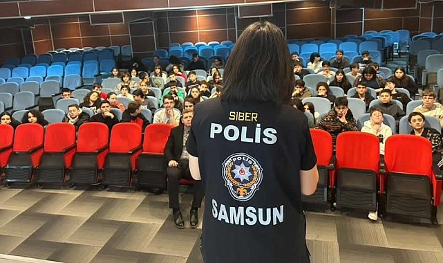 Polisten öğrencilere 'siber güvenlik' semineri