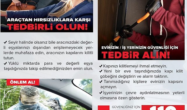 Polisten vatandaşlara hırsızlık uyarısı