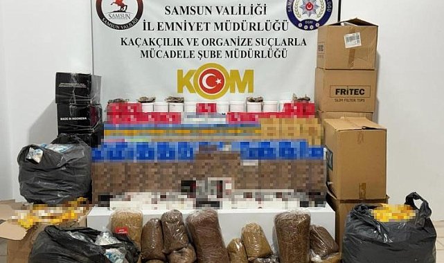 Samsun'da kaçak tütün mamulleri operasyonu