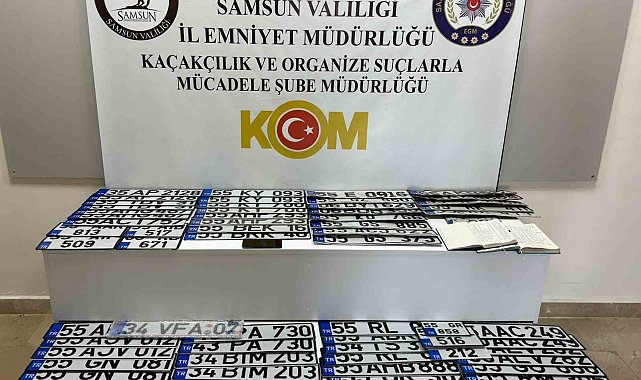 Samsun'da sahte araç plakası operasyonu: 5 kişi yakalandı