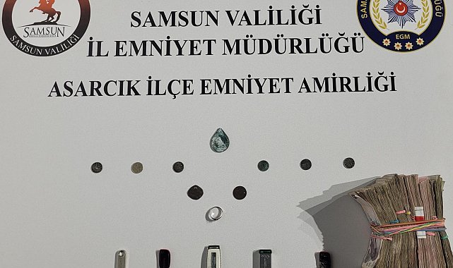 Samsun'da şüpheli şahsın üzerinden tarihi eserler çıktı