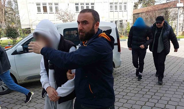 Samsun'da uyuşturucu hapla yakalanan 4 çocuk adliyeye sevk edildi