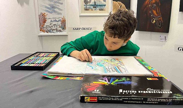Sanat fuarının 10 yaşındaki ressamı konuştu