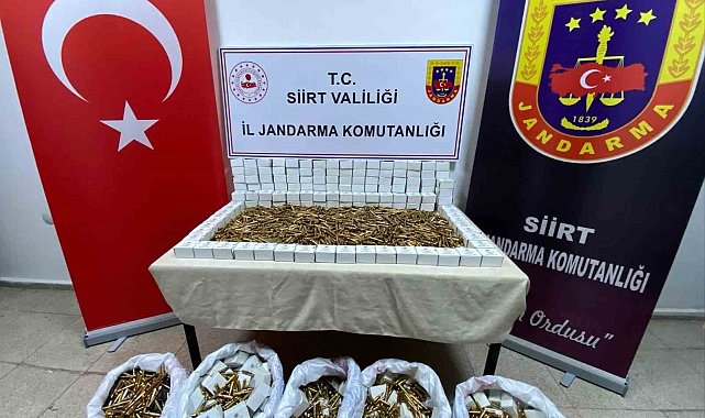 Siirt'te bir araçta 15 bin mermi ele geçirildi: 5 tutuklama