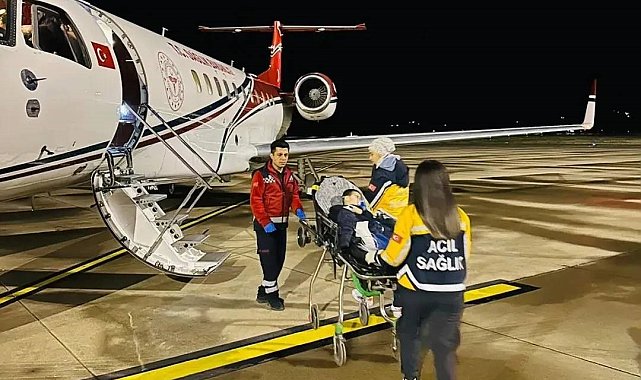 Şırnak'ta akciğer enfeksiyonu geçiren 2 yaşındaki çocuk ambulans uçakla Ankara'ya sevk edildi