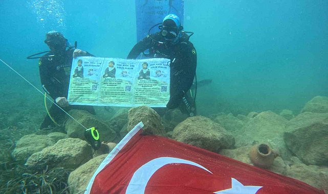 SMA'lı Aren bebek için deniz altında bayrak açtılar