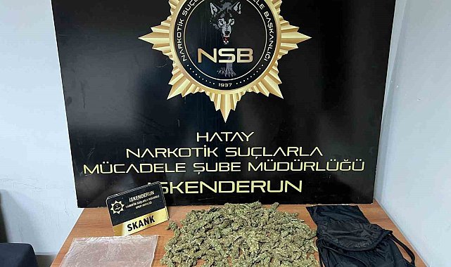 Şüpheli şahsın üzerinden skunk çıktı