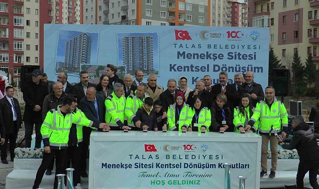 Talas'ta Menekşe Sitesi'nin temeli atıldı