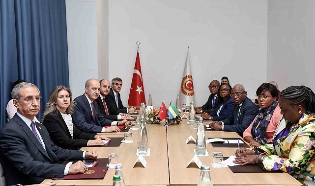 TBMM Başkanı Kurtulmuş, Gabon Ulusal Meclis Başkanı Ndongou ile bir araya geldi