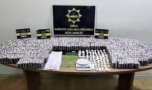 Tekirdağ'da binlerce uyuşturucu hap ele geçirildi