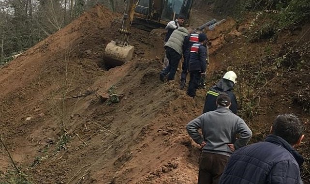 Trabzon'da içme suyu isale hattı çalışması sırasında göçük: 1 ölü