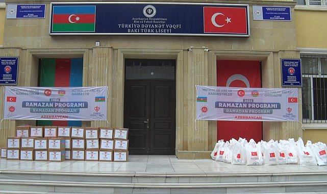 Türkiye Diyanet Vakfı'ndan Azerbaycan'da ihtiyaç sahiplerine bin koli gıda yardımı