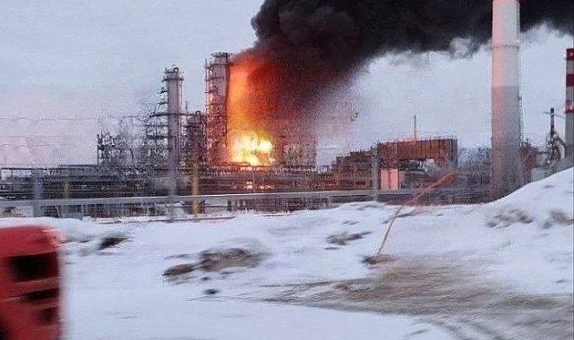 Ukrayna'dan Rusya'ya İHA saldırısı: 2 tesiste yangın çıktı