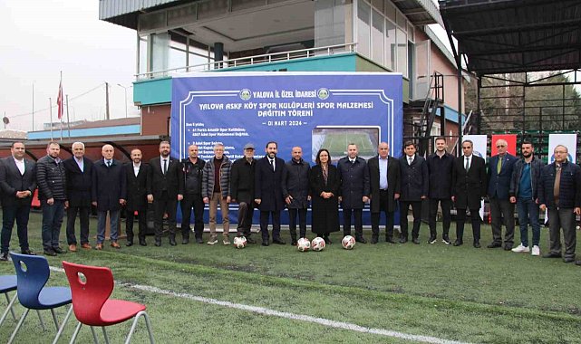 Yalova'da amatör spor kulüplerine malzeme yardımı