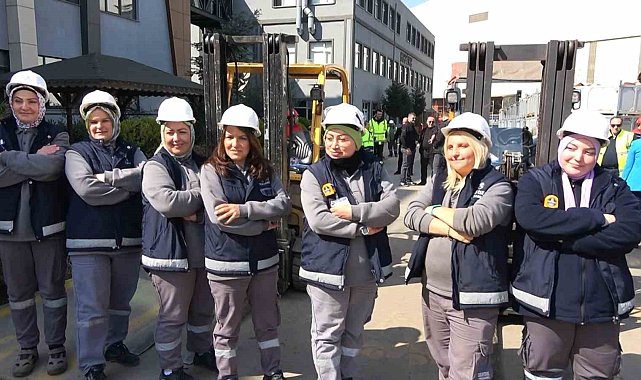 Yalova'da tersanelerin "yükünü" kadın forklift operatörleri kaldırıyor