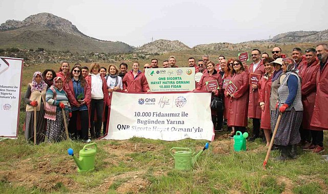 Yanan alana QNB Sigorta 10 bin fidanla orman kurdu