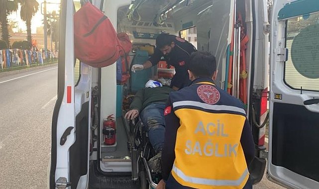 Yol ortasına düşen taş kazaya neden oldu: 1 yaralı